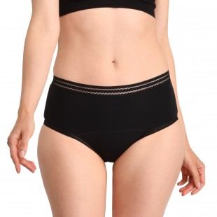 Culotte menstruelle taille haute - Noir, XL (46-48)